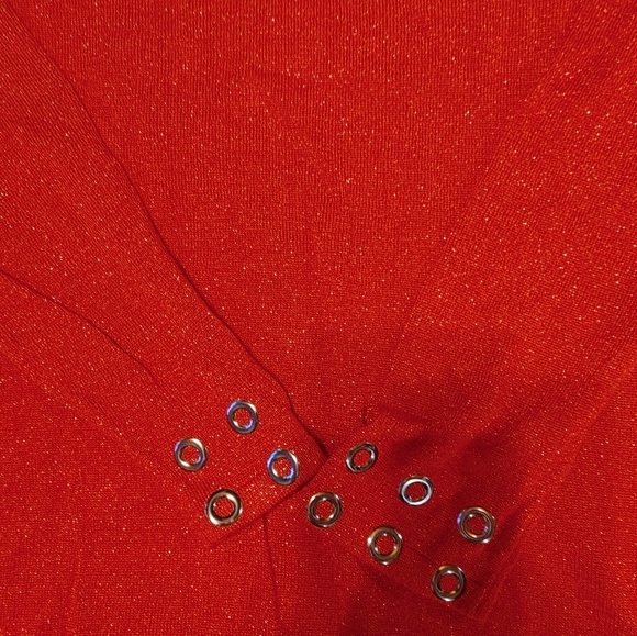 Red Sparkley Sweater Nygard Size Medium - Picture 7 of 7